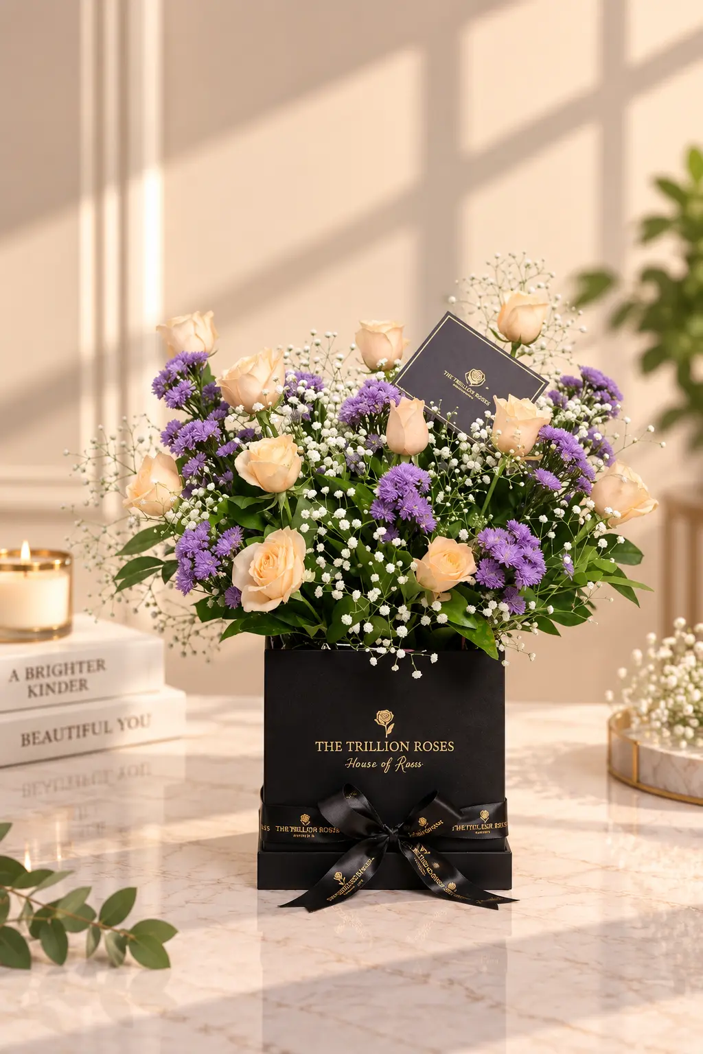 Peach Serenity — Peach & Lavender Flower Box view 0
