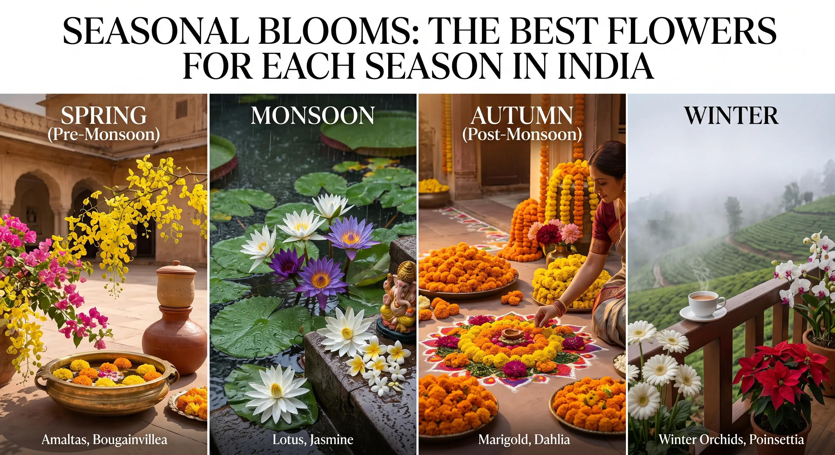 Seasonal Blooms: The Best Flowers for Each Season in India
