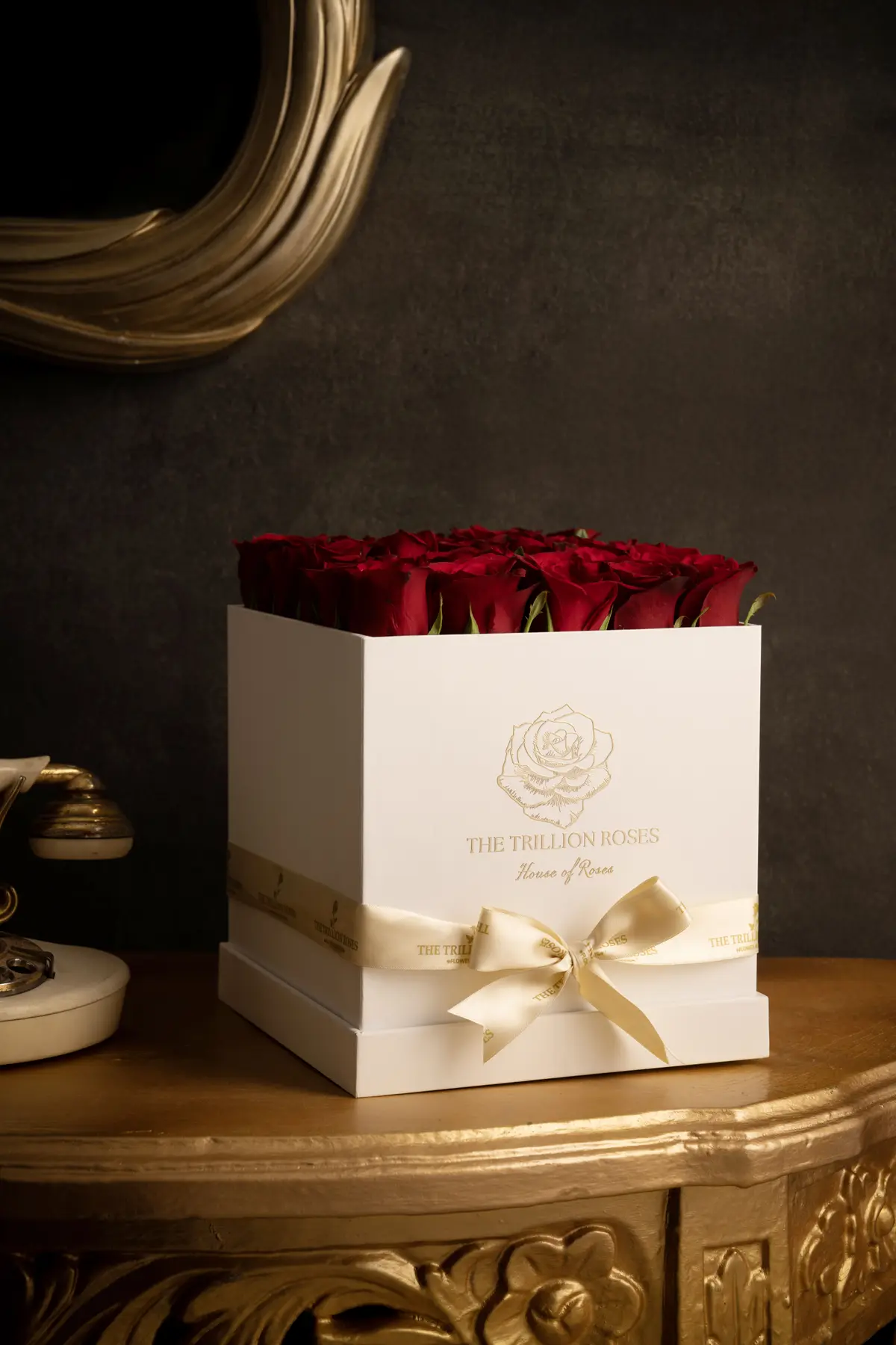 White Square Box - Red